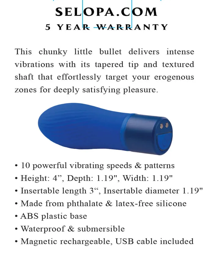 Female Sex Toys Evolved Novelties Selopa Love Sex Passion Cobalt Cutie The Mini Rechargeable Bullet Vibrator for Targeted Pleasure