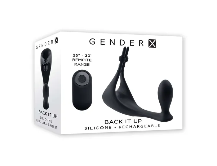 Male Sex Toys Evolved Novelties Experience Intense Pleasure with the Gender X Back It Up Remote Vibrating Plug and Ring Combo