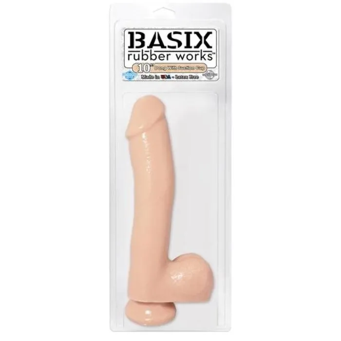 Pipedream Dildos Basix Rubber Works 10 Inch Dong With Suction Cup Flesh Pipedream Dildos Basix Rubber Works 10 Inch Dong With Suction Cup Flesh