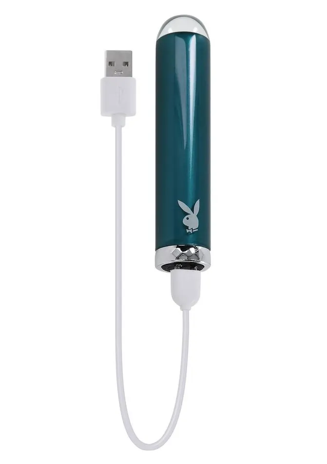 Playboy Emerald Rechargeable Silicone Vibrator Playboy Female Sex Toys