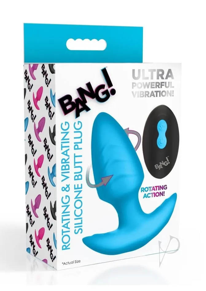 Bang Rotating Vibra Plug Wremote Blu BANG Anal