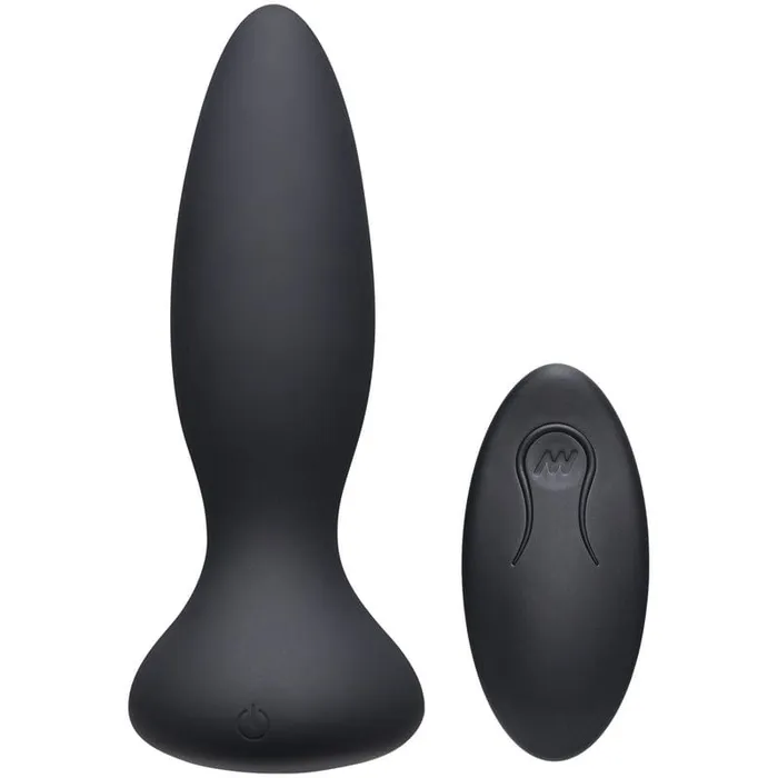 Doc Johnson Male Sex Toys Doc Johnson APlay Adventurous Vibrating Silicone Black Anal Plug with Remote