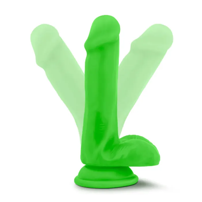 Blush Female Sex Toys Neo 6 DualDensity PVC Dildo With Balls