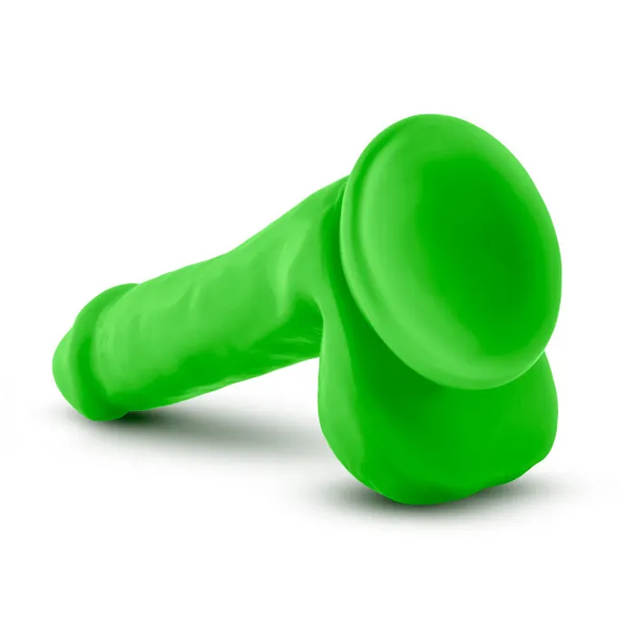 Blush Female Sex Toys Neo 6 DualDensity PVC Dildo With Balls