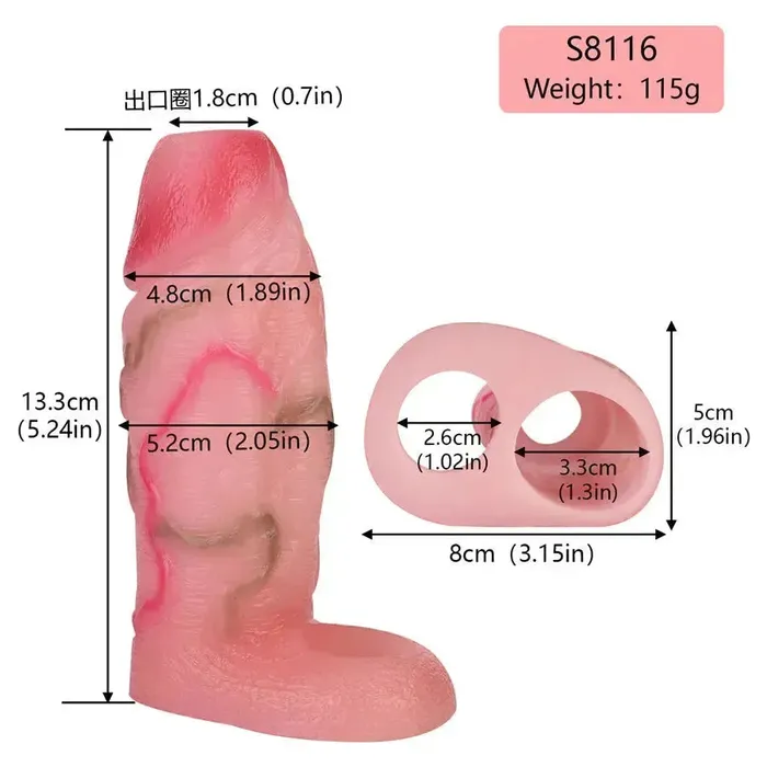 Male Sex Toys Xinghaoya Lifelike Silicone Penis Sleeve