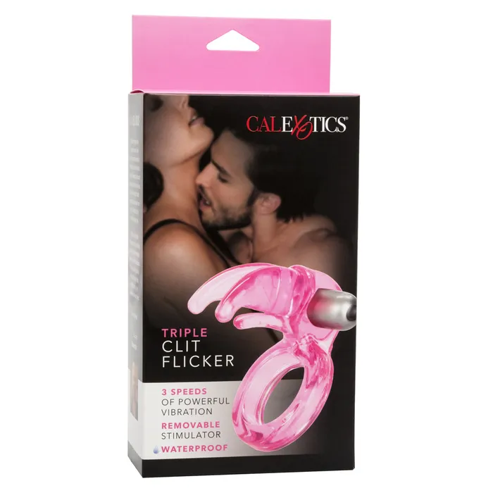 Triple Clit Flicker Vibrating Cock Ring California Exotics Couples