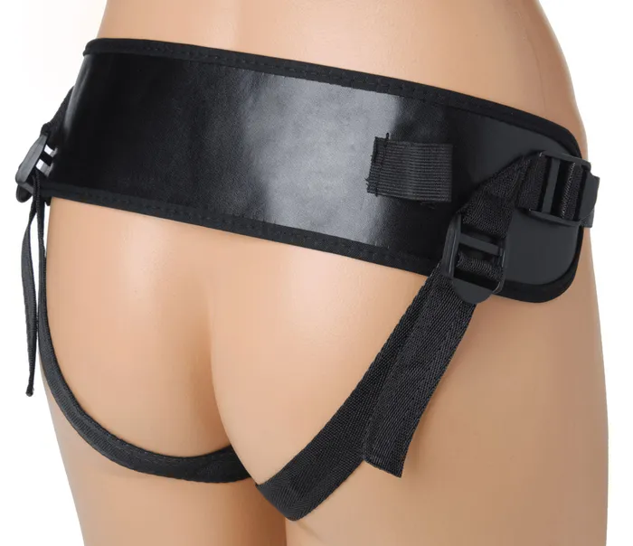 10x Groove Harness With Vibrating amp Rotating Dildo Flesh XR Brands Strap U Female Sex Toys