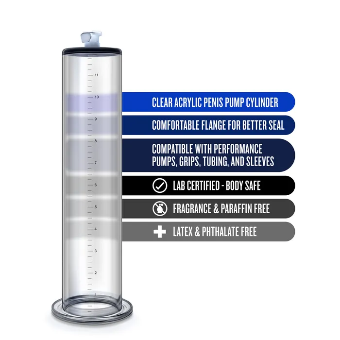 Anal Blush Novelties Performance 12 Inch X 25 Inch Penis Pump Cylinder Clear