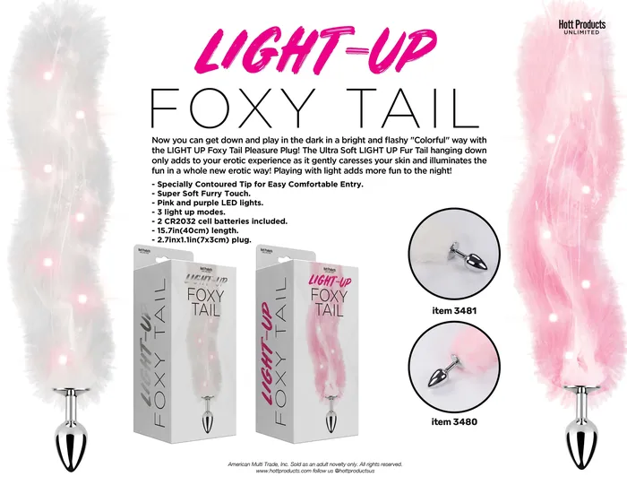 Anal Hott Products Foxy Tail Light Up Faux Fur Butt Plug Pink Plug Pink Anal Hott Products Foxy Tail Light Up Faux Fur Butt Plug Pink Plug Pink