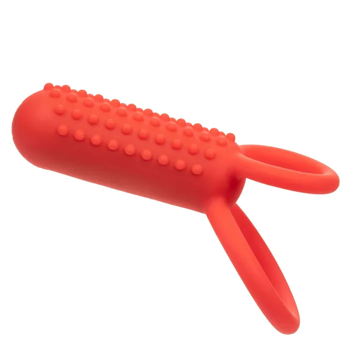 CalExotics Vibrators Silicone Rechargeable Vertical Dual Enhancer Red CalExotics Vibrators Silicone Rechargeable Vertical Dual Enhancer Red