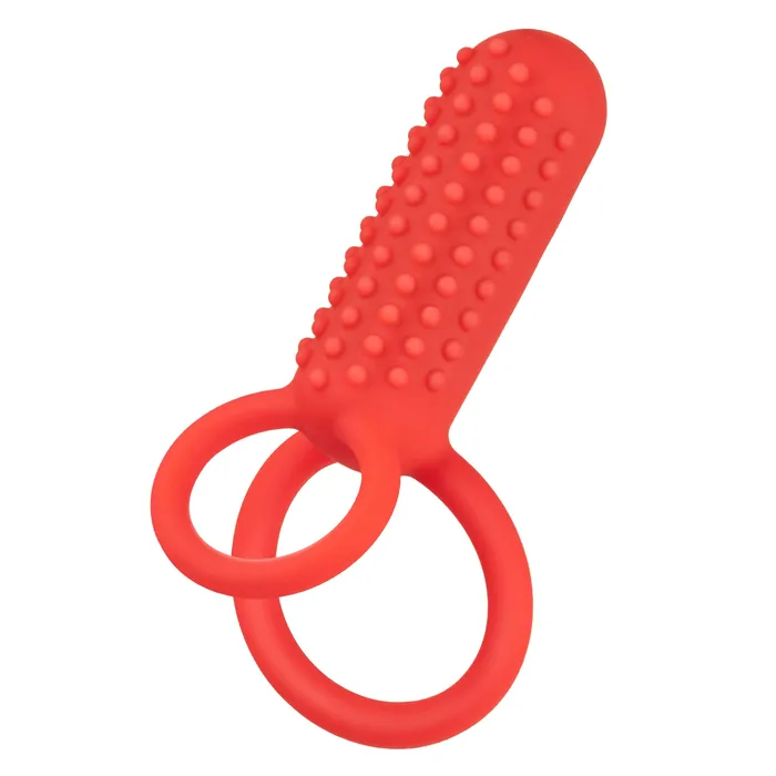 CalExotics Vibrators Silicone Rechargeable Vertical Dual Enhancer Red CalExotics Vibrators Silicone Rechargeable Vertical Dual Enhancer Red