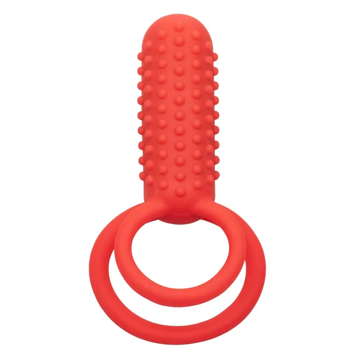 CalExotics Vibrators Silicone Rechargeable Vertical Dual Enhancer Red CalExotics Vibrators Silicone Rechargeable Vertical Dual Enhancer Red