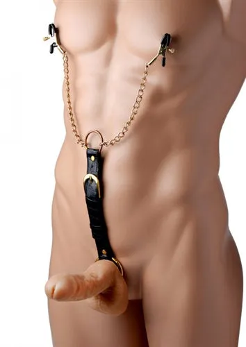 Couples Penitentiary Nipple Clamps and Cockring Set XR Brands Master Series Couples Penitentiary Nipple Clamps and Cockring Set XR Brands Master Series