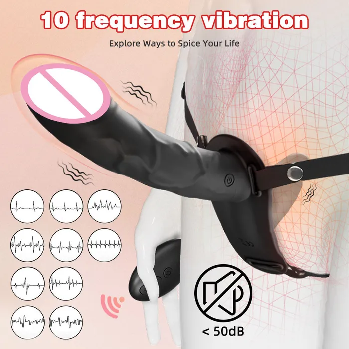 Female Sex Toys Double End Lesiban Strap On Dildos Realistic Black Dildo Couple Sex Toy Domlust