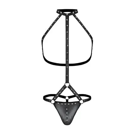 Female Sex Toys Male Power Male Power Fetish Gladiator HighNeck Strappy Body Harness Black LXL Female Sex Toys Male Power Male Power Fetish Gladiator HighNeck Strappy Body Harness Black LXL