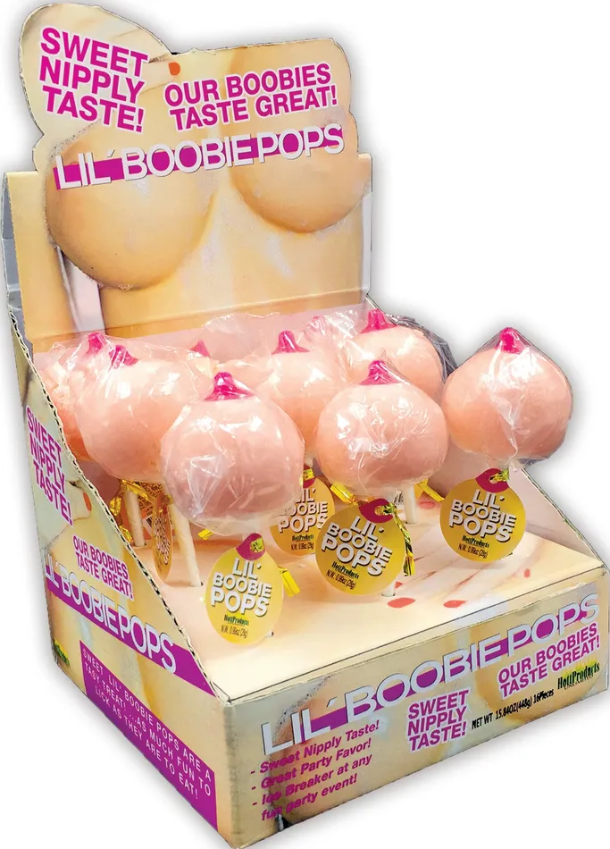 Hott Products Lil Boobie Pops 9 Piece POP Display Couples