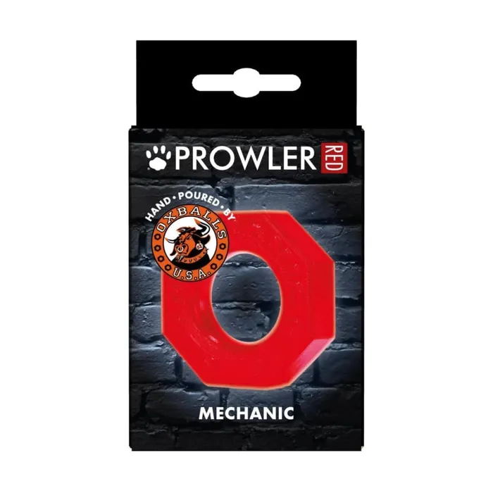 Male Sex Toys Prowler Red Prowler RED By Oxballs Mechanic Cock Ring Red