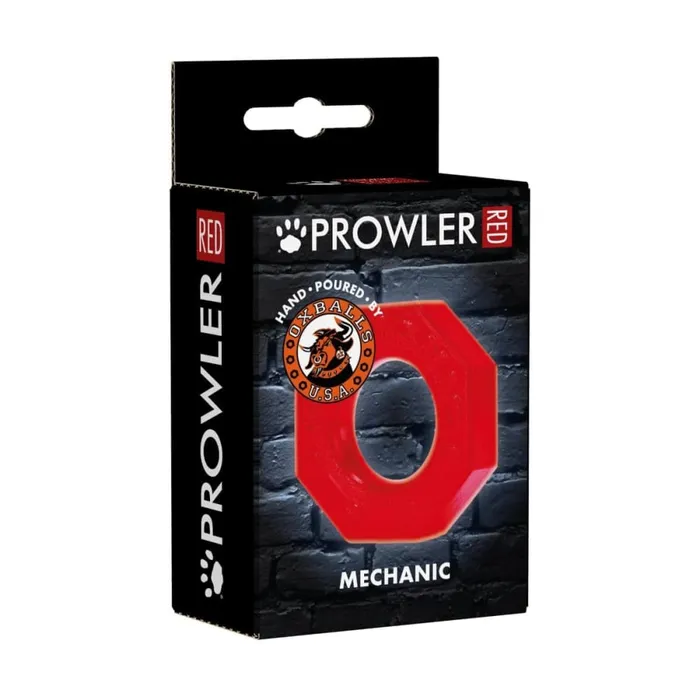 Male Sex Toys Prowler Red Prowler RED By Oxballs Mechanic Cock Ring Red