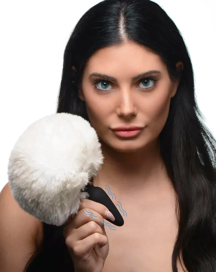 Male Sex Toys XR Brands Small Vibrating Anal Plug with Interchangeable Bunny Tail White Male Sex Toys XR Brands Small Vibrating Anal Plug with Interchangeable Bunny Tail White