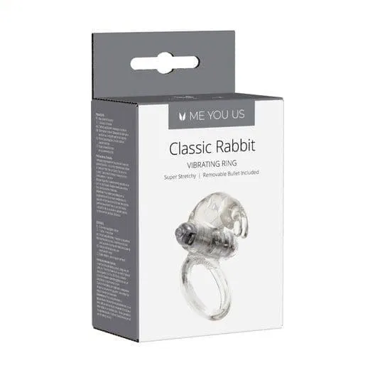Me You Us Me You Us Classic Rabbit Cock Ring Transparent Male Sex Toys