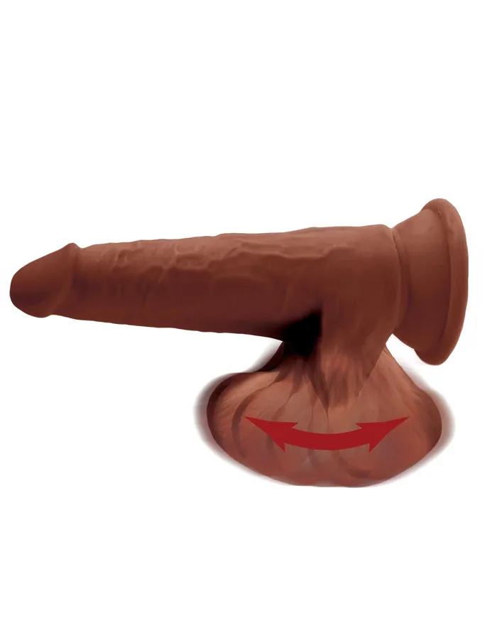 Pipedream Dildos 8 Inch Triple Density Cock With Swinging Balls Brown
