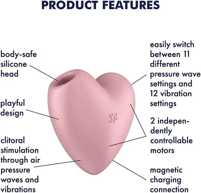 Satisfyer Cutie Heart Pink Heart Vibrator Sex Toy Satisfyer Vibrators