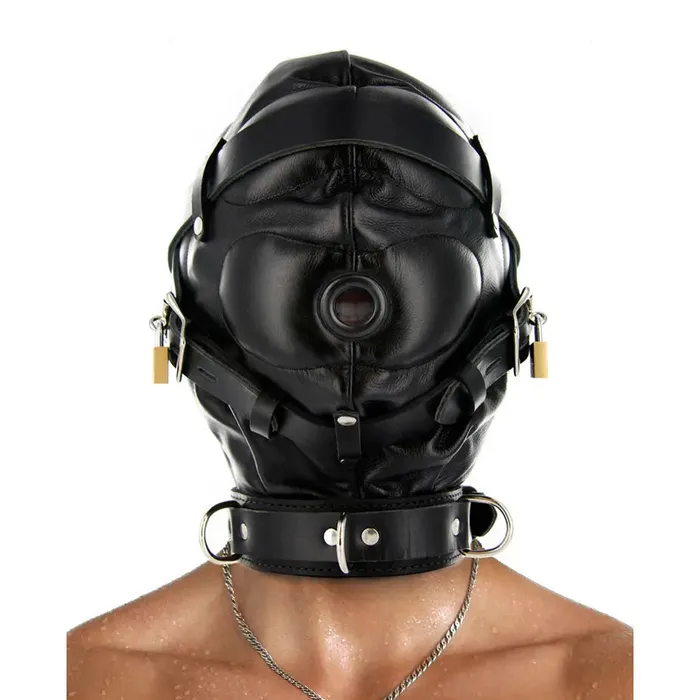 Strict Leather Sensory Deprivation Bondage Hood ML XR Brands Restraints