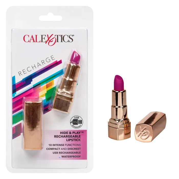 Vibrators CalExotics Hide and Play Rechargeable Lipstick Purple