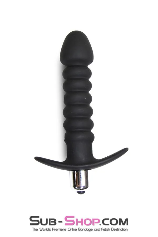 2517M Ridged Vibrating Silicone Anal Dildo MEGA Deal Moonwell Anal