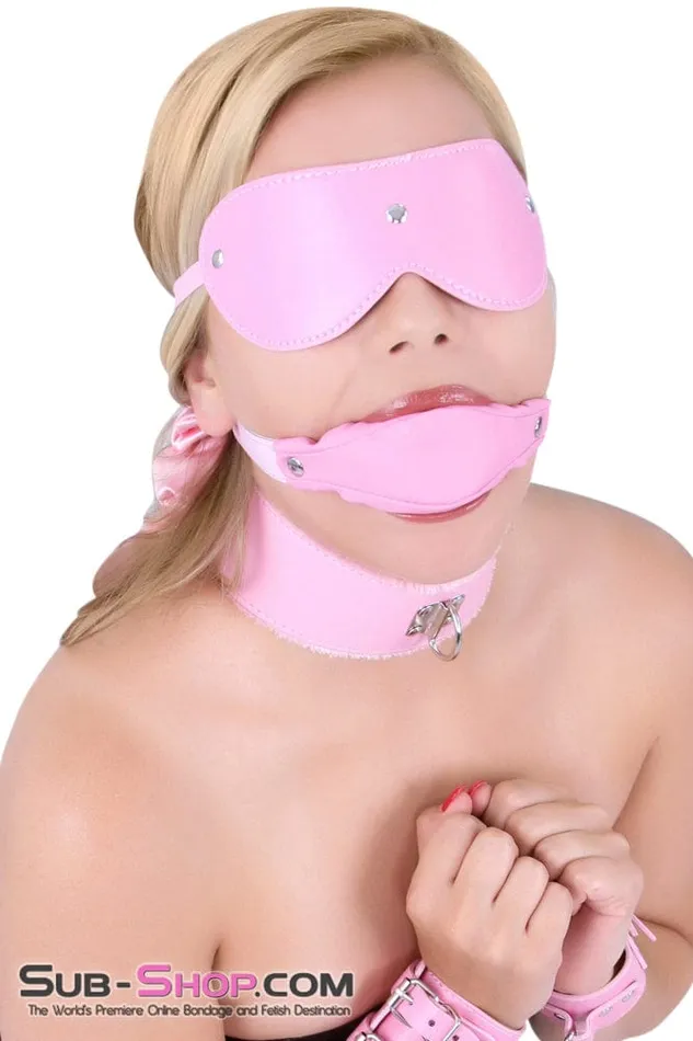 8916DLSIS Prissy Sissy Accessory Pink Feminization Blinded By Love Blindfold Idea Vibrators