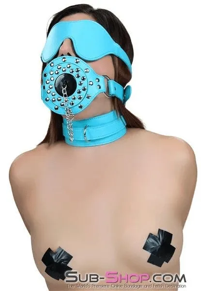Anal Raysent 2717RS PlugHer Locking Diamond Blue Plug Gag