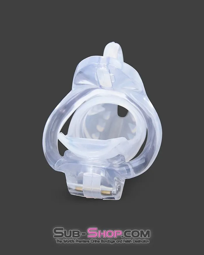 Aria Male Sex Toys 1388AR Spiked Short Cock Blocker High Security Locking Male Chastity Device