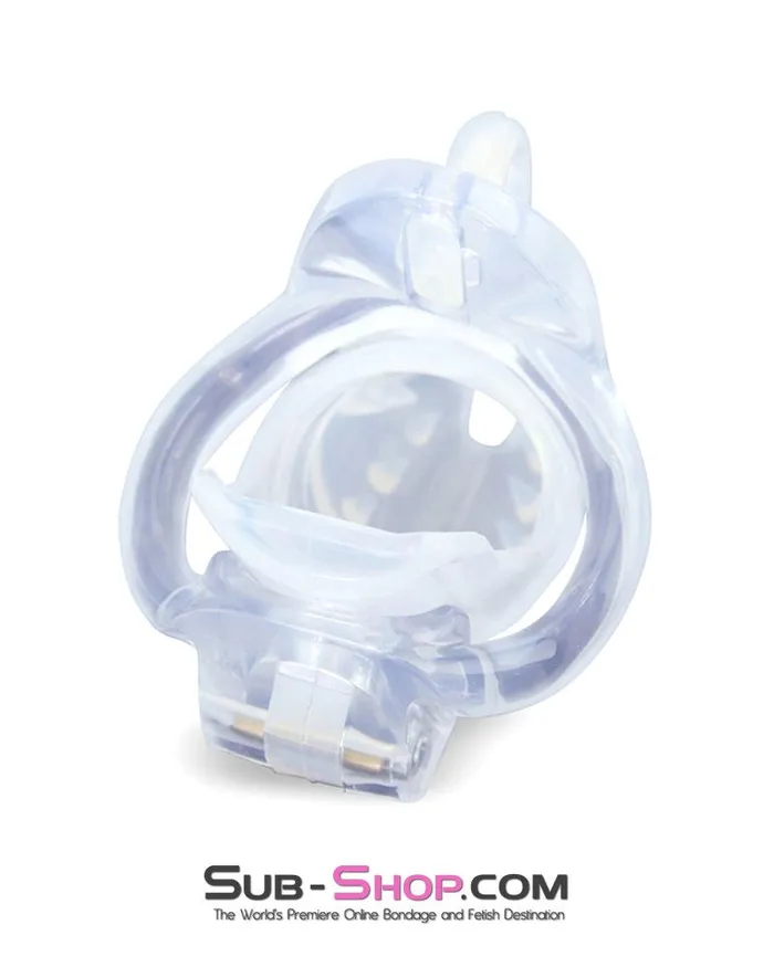 Aria Male Sex Toys 1388AR Spiked Short Cock Blocker High Security Locking Male Chastity Device
