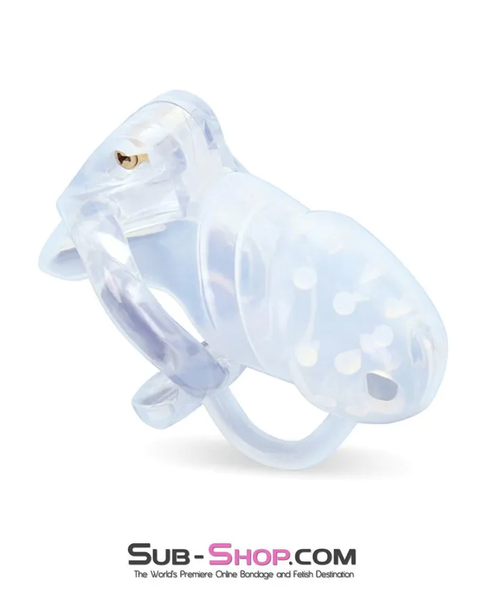 Aria Male Sex Toys 1388AR Spiked Short Cock Blocker High Security Locking Male Chastity Device