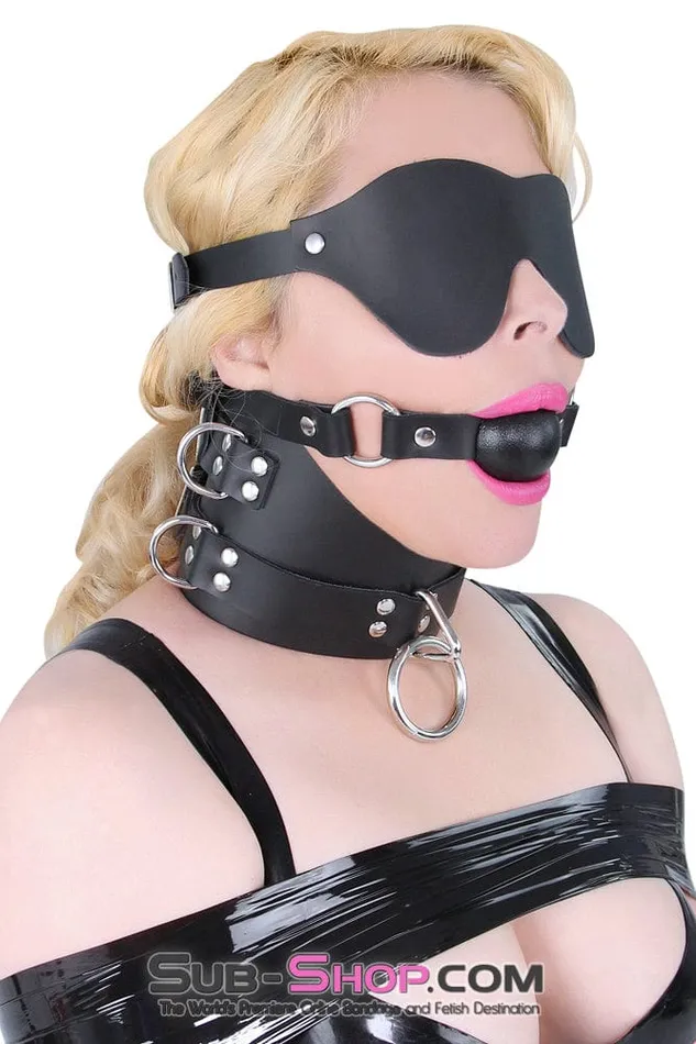 Autumn Dildos 1454A In The Dark Leather Buckling Blindfold