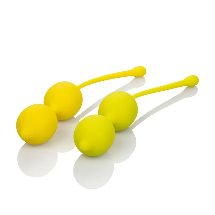 Calexotics Female Sex Toys Fun Lemon Kegel Weights for Stronger Muscles and Happy Feelings