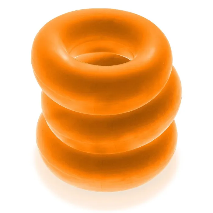 Enhancers Oxballs Fat Willy 3Pack Jumbo Cockring Orange Enhancers Oxballs Fat Willy 3Pack Jumbo Cockring Orange