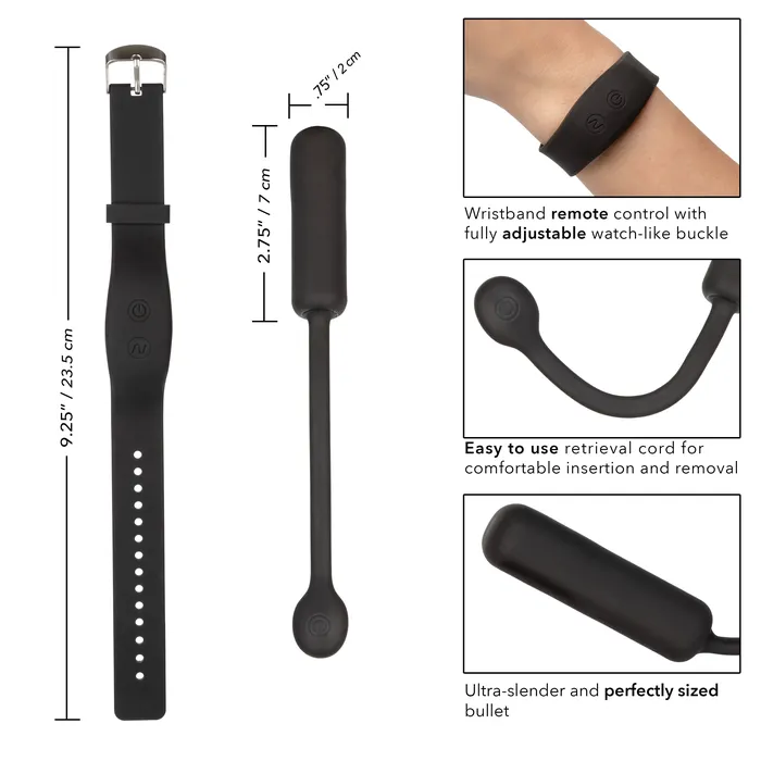 Female Sex Toys Calexotics Petite Bullet Adventure Wristband Remote Vibrator for Exciting Discreet Fun
