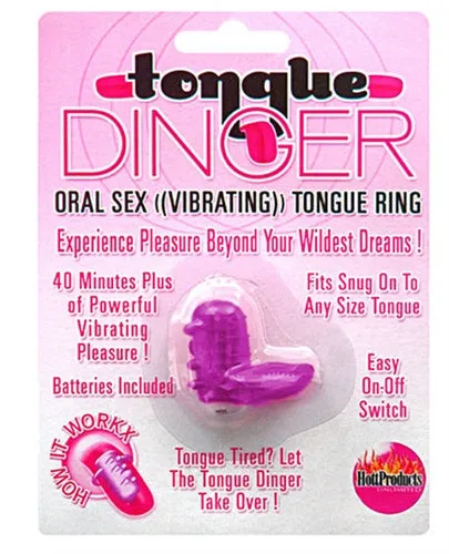 Hott Products Male Sex Toys Vibrating Tongue Ring Stretchy Fun for New Sensations