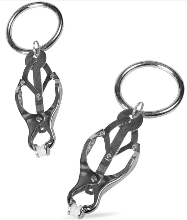 Male Sex Toys HSY 0622HSCB Clover Cock and Ball Clamps with Weight Hanging Rings