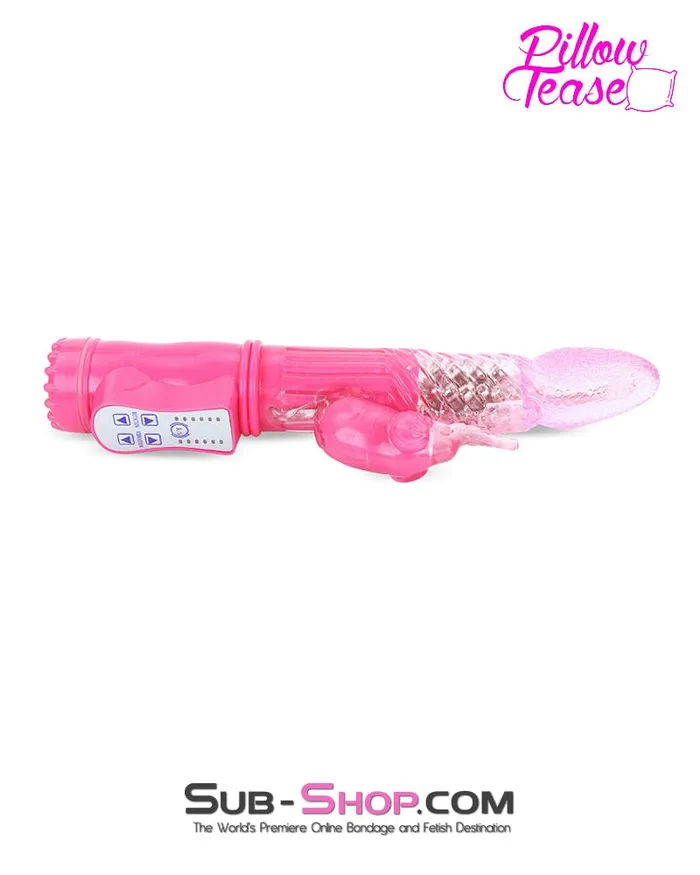 Moonwell 6898M Nubby Tongue Multi Speed Vibrator with Twisting Beads and Clit Stimulator LAST CHANCE Final Closeout Female Sex Toys